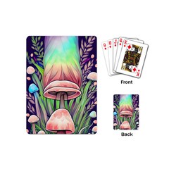 Tiny Forest Mushrooms Playing Cards Single Design (mini) by GardenOfOphir