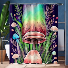 Tiny Forest Mushrooms Shower Curtain 60  X 72  (medium)  by GardenOfOphir