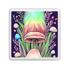 Tiny Forest Mushrooms Memory Card Reader (square) by GardenOfOphir