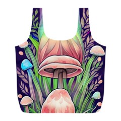 Tiny Forest Mushrooms Full Print Recycle Bag (l) by GardenOfOphir