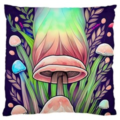 Tiny Forest Mushrooms Standard Premium Plush Fleece Cushion Case (one Side) by GardenOfOphir