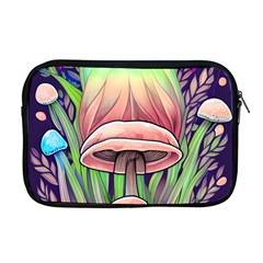 Tiny Forest Mushrooms Apple Macbook Pro 17  Zipper Case by GardenOfOphir