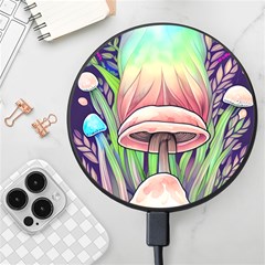 Tiny Forest Mushrooms Wireless Fast Charger(black)