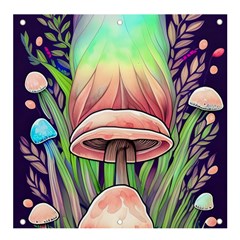 Tiny Forest Mushrooms Banner And Sign 4  X 4  by GardenOfOphir