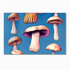 Cozy Forest Mushrooms Postcard 4 x 6  (pkg Of 10) by GardenOfOphir