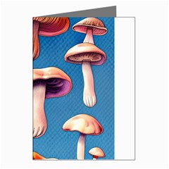 Cozy Forest Mushrooms Greeting Cards (pkg Of 8) by GardenOfOphir