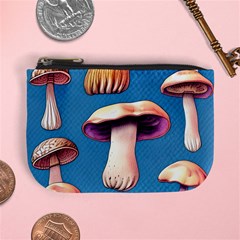 Cozy Forest Mushrooms Mini Coin Purse by GardenOfOphir