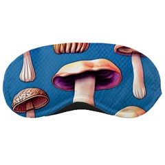 Cozy Forest Mushrooms Sleeping Mask by GardenOfOphir