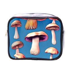 Cozy Forest Mushrooms Mini Toiletries Bag (one Side) by GardenOfOphir