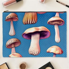 Cozy Forest Mushrooms Cosmetic Bag (xxxl) by GardenOfOphir