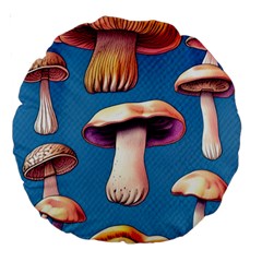 Cozy Forest Mushrooms Large 18  Premium Round Cushions