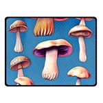 Cozy Forest Mushrooms Fleece Blanket (Small) 45 x34  Blanket Front