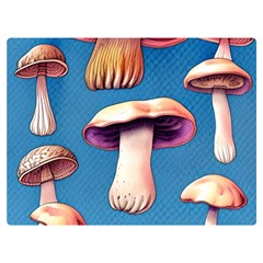 Cozy Forest Mushrooms Premium Plush Fleece Blanket (extra Small)