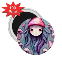 Witchy Mushroom Forest 2 25  Magnets (100 Pack)  by GardenOfOphir