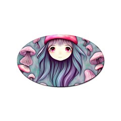 Witchy Mushroom Forest Sticker (oval) by GardenOfOphir