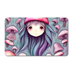 Witchy Mushroom Forest Magnet (rectangular) by GardenOfOphir