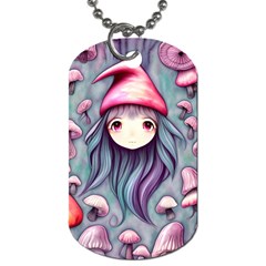 Witchy Mushroom Forest Dog Tag (one Side) by GardenOfOphir