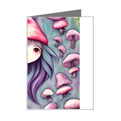 Witchy Mushroom Forest Mini Greeting Card by GardenOfOphir