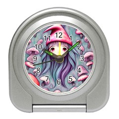 Witchy Mushroom Forest Travel Alarm Clock by GardenOfOphir