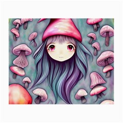 Witchy Mushroom Forest Small Glasses Cloth by GardenOfOphir