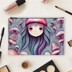 Witchy Mushroom Forest Cosmetic Bag (large) by GardenOfOphir