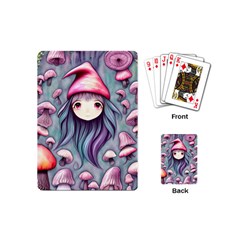 Witchy Mushroom Forest Playing Cards Single Design (mini) by GardenOfOphir