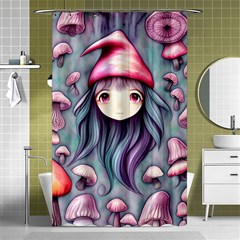 Witchy Mushroom Forest Shower Curtain 48  X 72  (small)  by GardenOfOphir