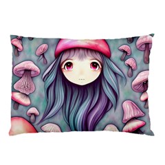 Witchy Mushroom Forest Pillow Case (two Sides) by GardenOfOphir