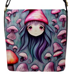 Witchy Mushroom Forest Flap Closure Messenger Bag (s) by GardenOfOphir