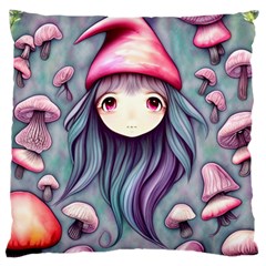 Witchy Mushroom Forest Standard Premium Plush Fleece Cushion Case (one Side) by GardenOfOphir