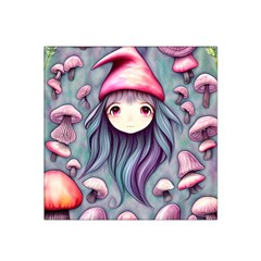 Witchy Mushroom Forest Satin Bandana Scarf 22  X 22  by GardenOfOphir