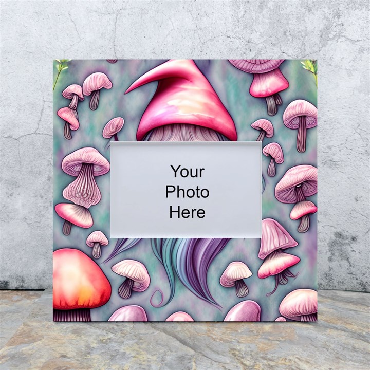 Witchy Mushroom Forest White Box Photo Frame 4  x 6 