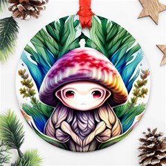 Fantasy Mushroom Forest Ornament (round) by GardenOfOphir