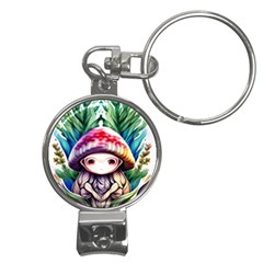 Fantasy Mushroom Forest Nail Clippers Key Chain by GardenOfOphir