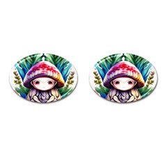 Fantasy Mushroom Forest Cufflinks (oval) by GardenOfOphir