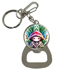 Fantasy Mushroom Forest Bottle Opener Key Chain by GardenOfOphir