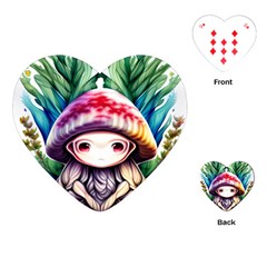 Fantasy Mushroom Forest Playing Cards Single Design (heart)