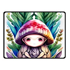 Fantasy Mushroom Forest Fleece Blanket (small) by GardenOfOphir