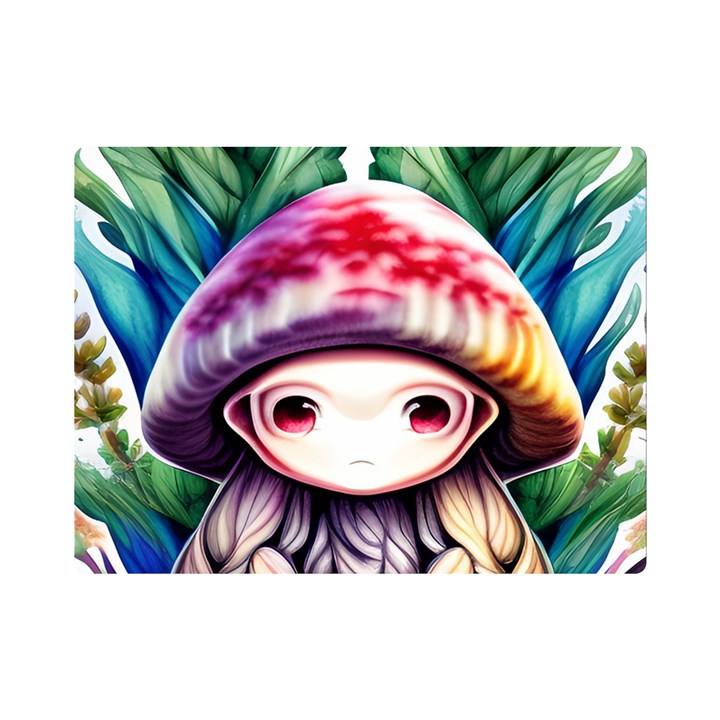 Fantasy Mushroom Forest One Side Premium Plush Fleece Blanket (Mini)