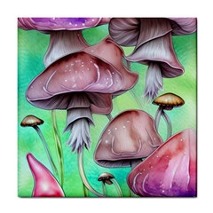 Historical Mushroom Forest Tile Coaster by GardenOfOphir