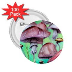 Historical Mushroom Forest 2 25  Buttons (100 Pack)  by GardenOfOphir