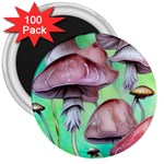 Historical Mushroom Forest 3  Magnets (100 pack) Front