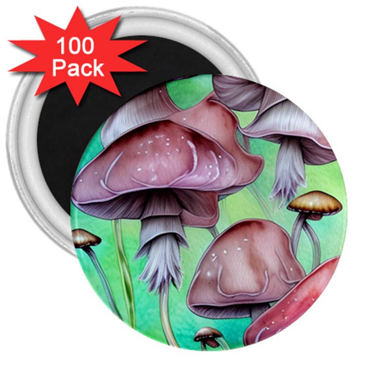 Historical Mushroom Forest 3  Magnets (100 pack)