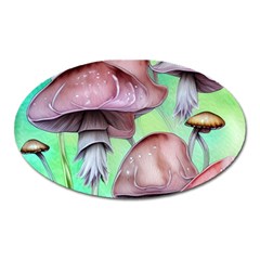 Historical Mushroom Forest Oval Magnet by GardenOfOphir