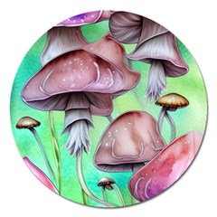 Historical Mushroom Forest Magnet 5  (round) by GardenOfOphir