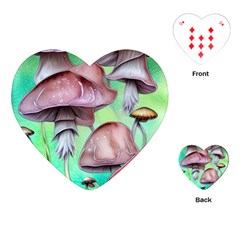 Historical Mushroom Forest Playing Cards Single Design (heart) by GardenOfOphir