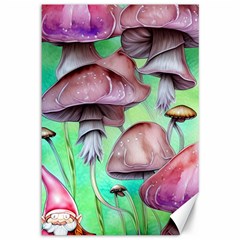 Historical Mushroom Forest Canvas 12  X 18 