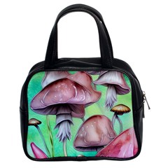 Historical Mushroom Forest Classic Handbag (two Sides) by GardenOfOphir