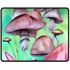 Historical Mushroom Forest Fleece Blanket (medium) by GardenOfOphir