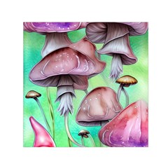 Historical Mushroom Forest Square Satin Scarf (30  X 30 ) by GardenOfOphir